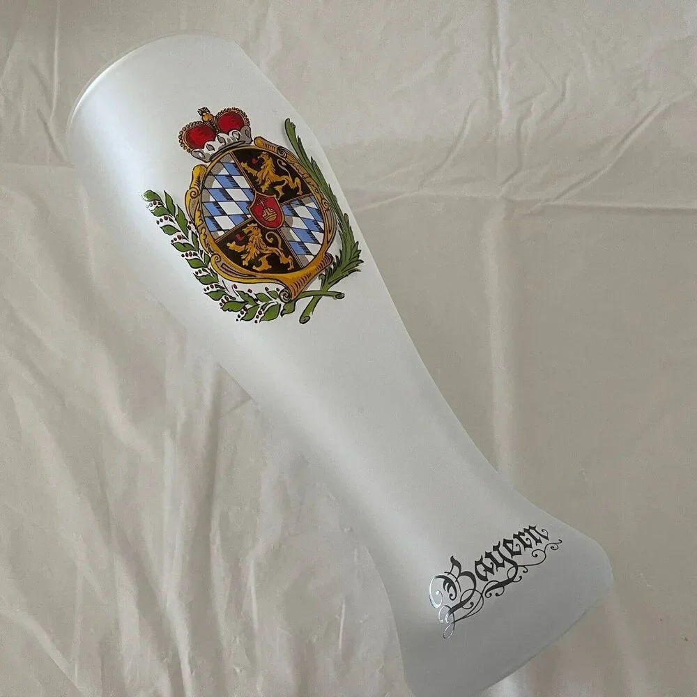 Bayern Bavaria Coat Of Arms Bockling Pilsner Beer Glass Crest Germany Vintage